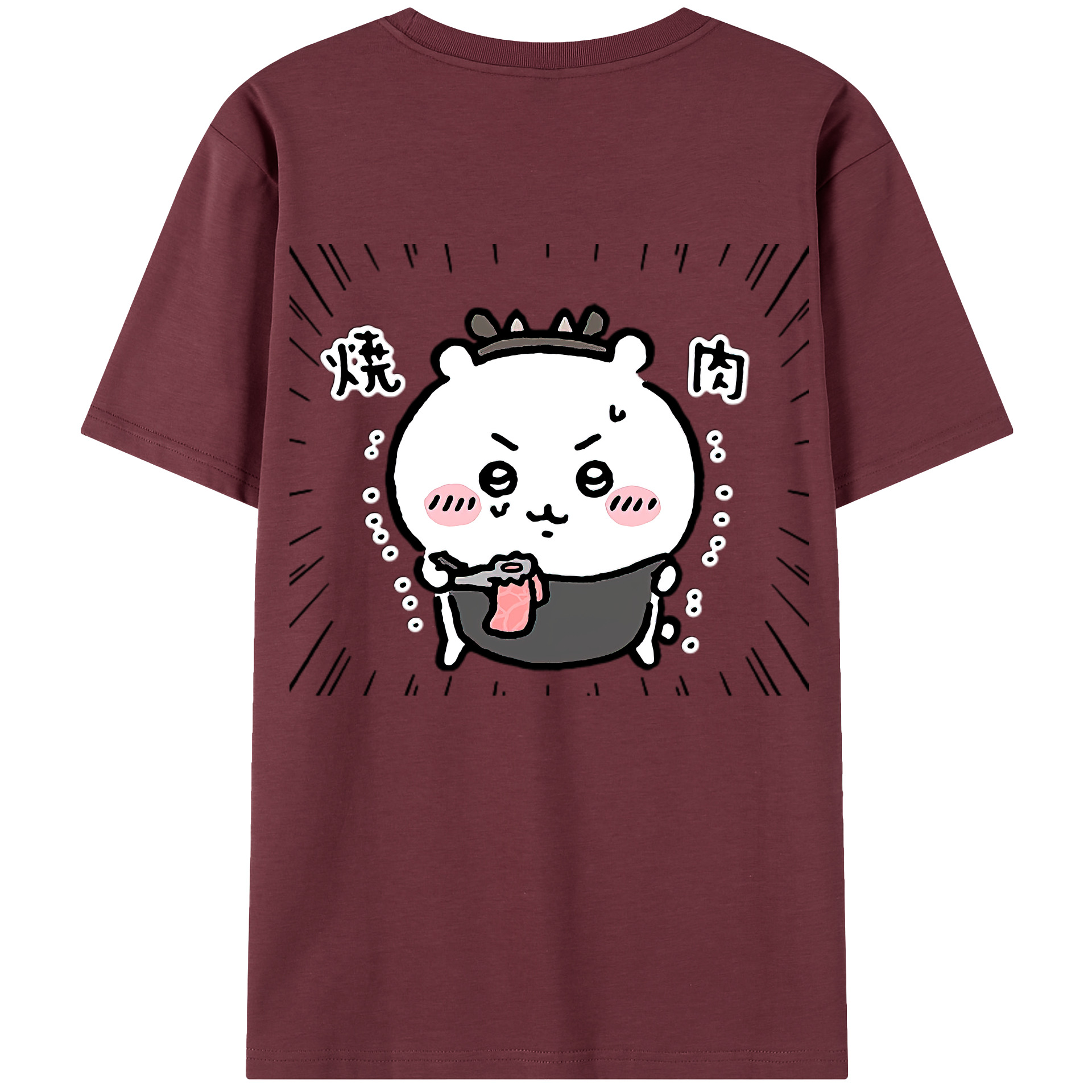 （画像用） ちいかわ ちいかわ Chii-kawa chiikawa 綿100％半袖Tシャツ（背面プリント）